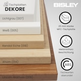 thumbnail of Bisley E-WonderTech elektrisch höhenverstellbarer Schreibtisch 160x60 cm in Weiß/Walnuss - Elektrischer Tisch höhenverstellbar mit Memory-Funktion