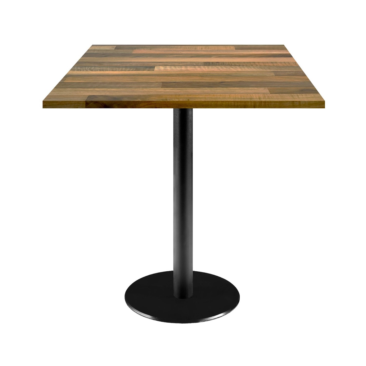 Restootab - Mesa 70x70cm - Modelo Roma em madeira de nogueira laminada