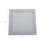 thumbnail of Luminária de embutir LED quadrada ultrafina de 15W, 1100lm, 22,5x22,5cm, branca, 4000K, 25000H, com Primer Leader.