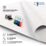 thumbnail of Flipchart Zubehör-Set Flipchart-Papier weiß - 80 g/m² Papier - 5 Magnete, 4 Marker - 68 x 98 cm