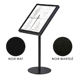 thumbnail of Edimeta Porte-Menu Restaurant 4 x A4 Portrait Noir Martelé sur Pied
