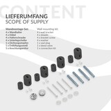 thumbnail of Badheizkörper Mittelanschluss 500x1600 mm Anthrazit mit Universal Anschlussgarnitur