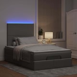thumbnail of vidaXL Ottoman-Bett mit Matratze & LEDs Hellgrau 120x190 cm Stoff