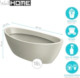 thumbnail of WellHome - Blumentopf aus Rotationsgeformtes Polyethylen 16L 60x28x20cm in farbe Sandweiß - Aria Oval