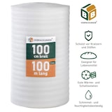 thumbnail of Trittschalldämmung (100 m²) multifunktionale PE-Schaumfolie 3mm für diverse Fußböden und Warmwasserfußbodenheizung Polster BB-Verpackungen