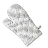 thumbnail of Grillschürze Küchenschürze mit Ofenhandschuh 2teilig im Set weiss/schwarz gestreift