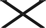 thumbnail of vidaXL Couchtischbeine X-Form 2 Stk. Schwarz 70x(42-43) cm Stahl