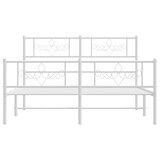 thumbnail of vidaXL Bedframe met hoofd- en voeteneinde metaal wit 140x200 cm