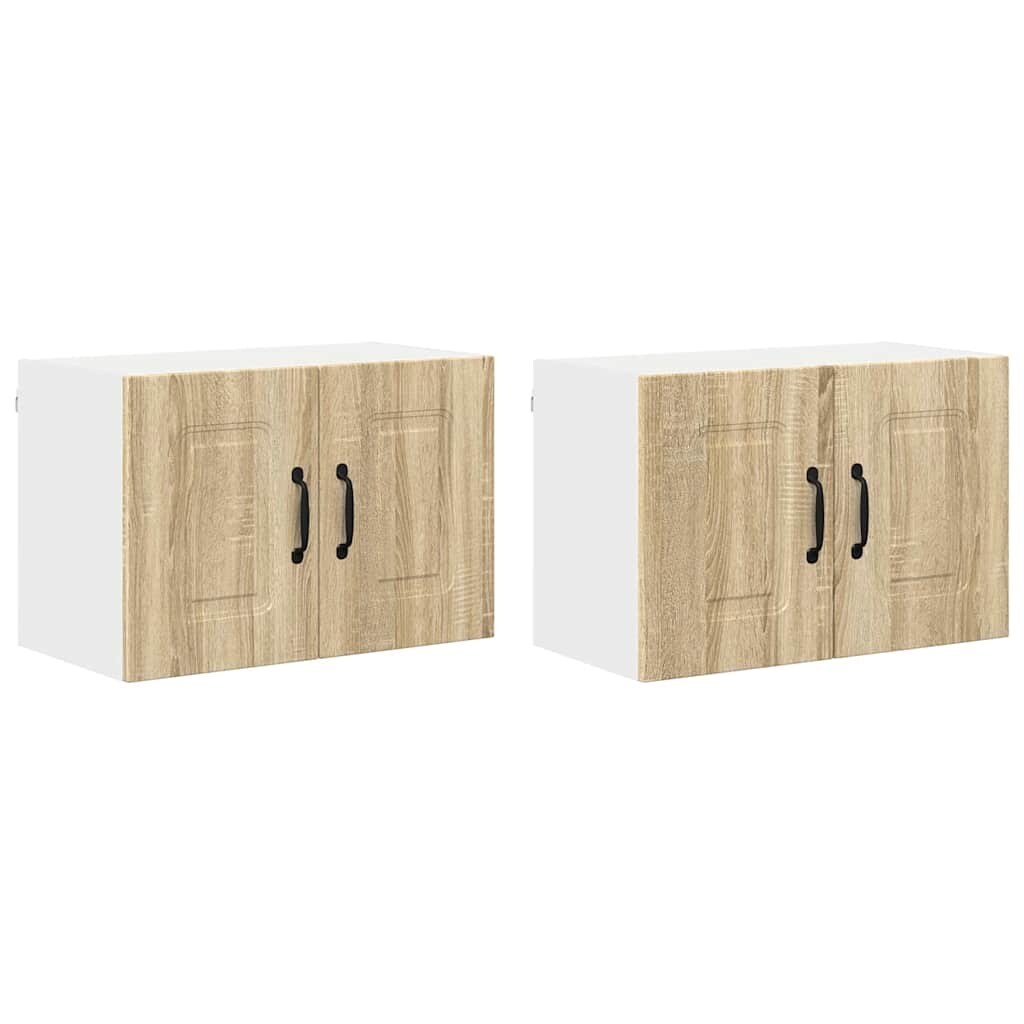 vidaXL Küchenwandschrank mit Regal 2 pcs Sonoma-Eiche 60 x 31 x 40 cm