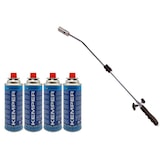 thumbnail of Thermischer Piezo-Unkrautvernichter Gasbrenner + 4 Gasnachfüllungen KEMPER