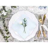 thumbnail of 20 Servietten Papier 33x33cm 3-lagig hochwertige Einweg Papierservietten Tischservietten Hochzeitsservietten Taufservietten Hochzeit Taufe Hellblau