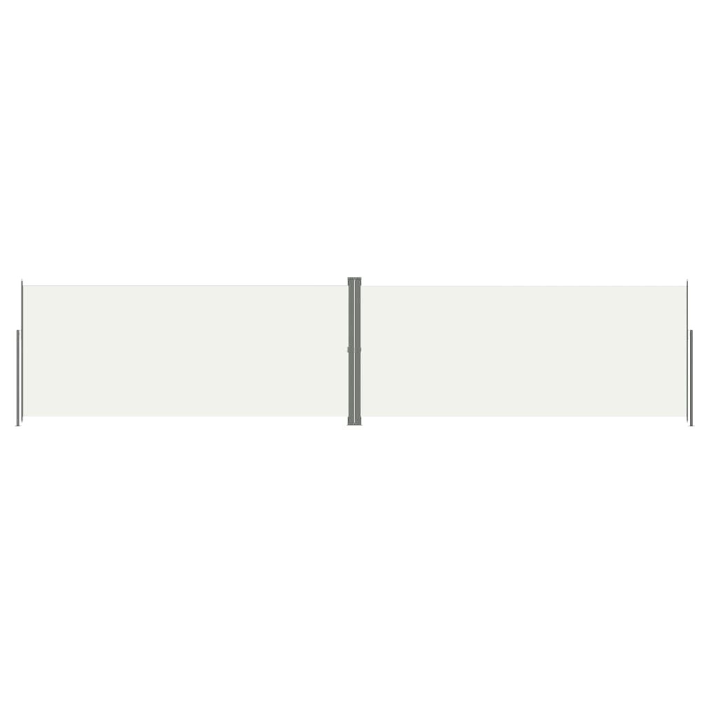 Helloshop26 - Tenda da sole laterale retrattile/schermo privacy per patio giardino terrazza balcone 220 x 1000 cm crema 02_0007174