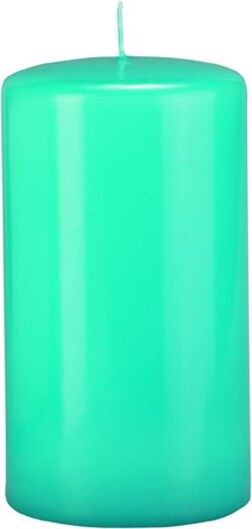 Flachkopf-Stumpenkerzen Ocean Blau 150 x Ø 70 mm, 12 Stück