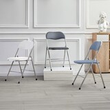 thumbnail of Sedia Pieghevole Imbottita Eleonor 44x46x79cm Grigio 7house