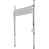 thumbnail of Klemmmarkise mit Handkurbel, höhenverstellbar - 150 x 180 cm, hellgrau