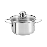 thumbnail of Kopf Mini Topfset Parvus (Edelstahl, 2-teilig, 14 + 14 cm, inkl. Glasdeckel, Induktion)