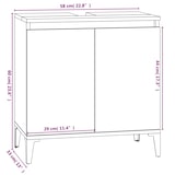 thumbnail of Helloshop26 - Waschbeckenunterschrank 58 x 33 x 60 cm weißes Holzwerkstoff 02_0006806