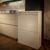 thumbnail of ARREGUI Top CR621-B Recycling Abfalleimer / Mülleimer aus Stahl mit Aufbewahrungsbox mit Deckel, 4 Fach Mülltrennsystem, 4 x 17L ( 68L), weiß