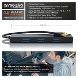 thumbnail of Primewire USB 3.2 Hub mit Netzteil, Ultra Slim 4-Port Verteiler, Datenhub für PC PS4 Notebook Netbook Laptop Ultrabook Tablet-PC MacBook, Bus-Powered
