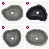 thumbnail of vidaXL Waschbecken Flussstein Oval (37-46)x(29-36) cm