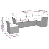 thumbnail of vidaXL 6-tlg. Garten-Sofagarnitur mit Kissen Beige Poly Rattan