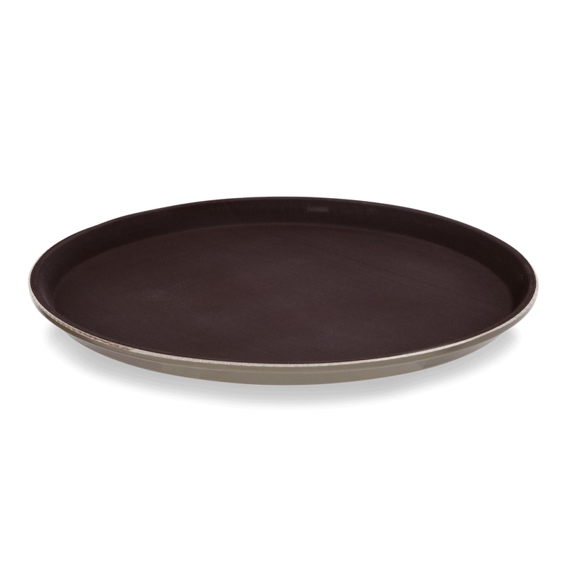 10x Tablett Gastro schwarz rund Ø 45 cm rutschhemmend PP