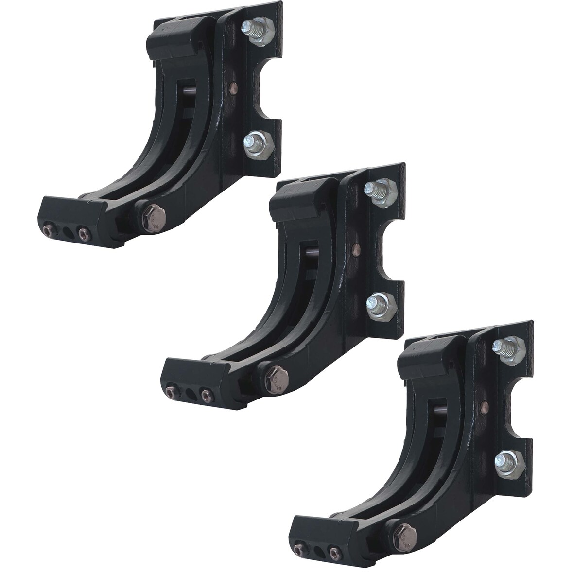 3er-Set Wandhalterung für Markise T124, Wandkonsole Wandmontage Adapter ~ anthrazit