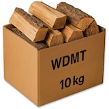 thumbnail of Doos met 10 kg Gekloofd Ovengedroogd Eiken Haardhout – Premium Kwaliteit
