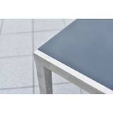 thumbnail of Merxx Tisch, 150 x 90 cm, Edelstahl/Glasplatte, Silber/Graue