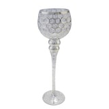 thumbnail of NEU Glaskelch, silber, handgefertigt, mundgeblasen, ∅ 13 cm / Höhe: 40 cm, "Germany", handgefertigt