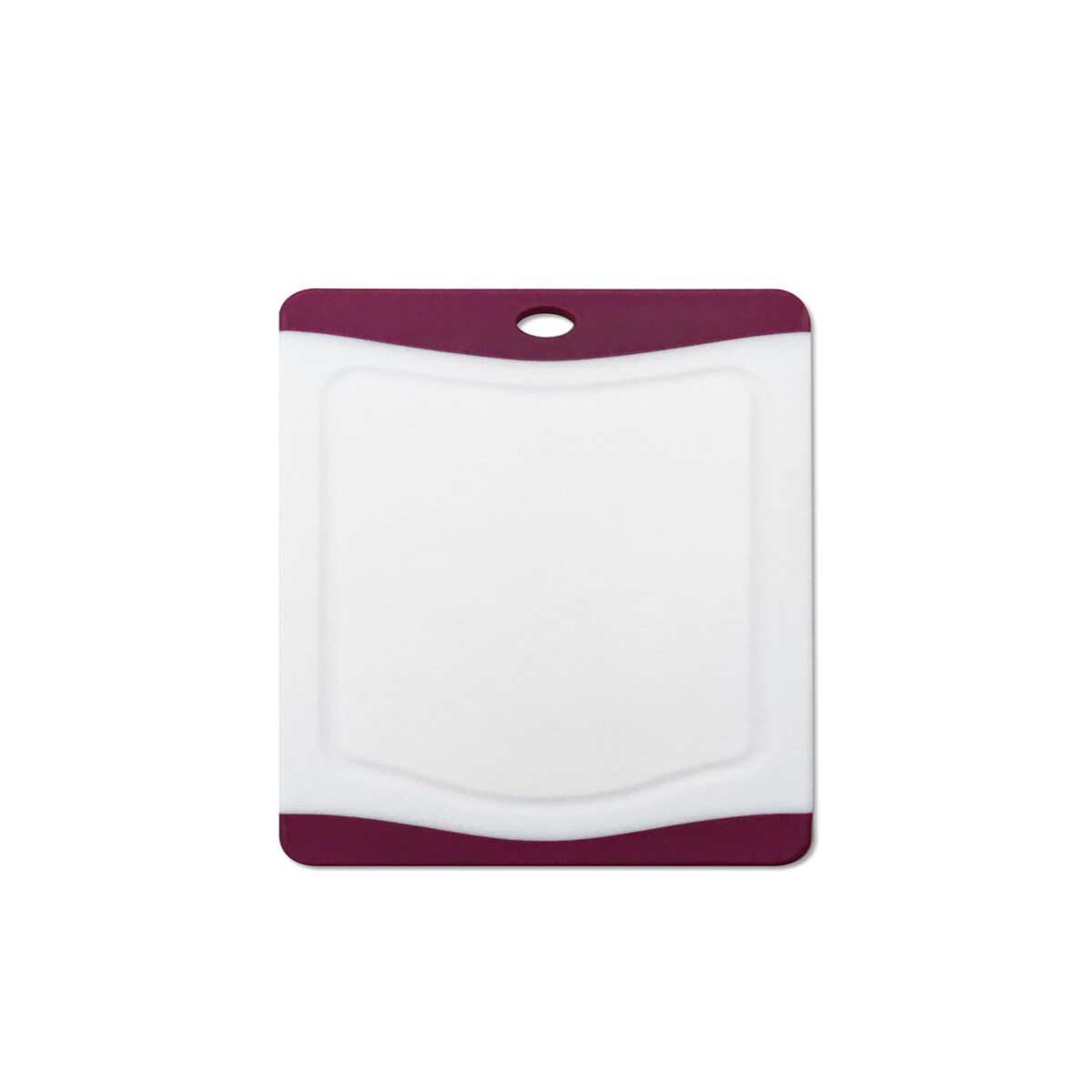 Tarrington House Schneidebrett, Kunststoff, 20.3 x 14 cm, mit Saftrille, weiß/rot