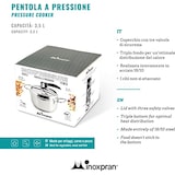 thumbnail of Inoxpran Pentola A Pressione Acciaio Inox, Acciaio, Litri 3,5