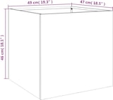 thumbnail of vidaXL Pflanzkübel Anthrazit 49x47x46 cm Stahl