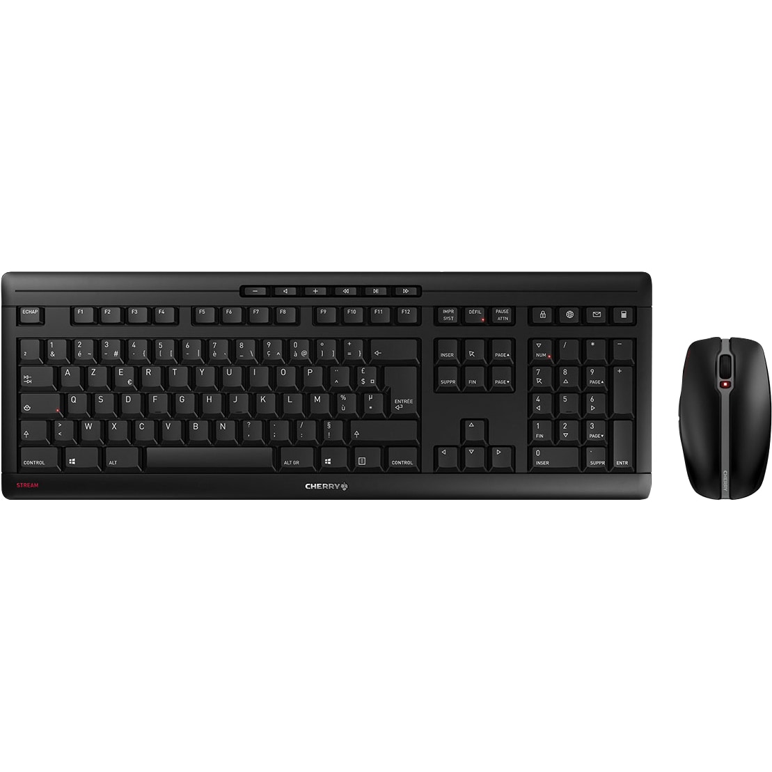 CHERRY Pack clavier & souris STREAM DESKTOP RECHARGE sans fil noir