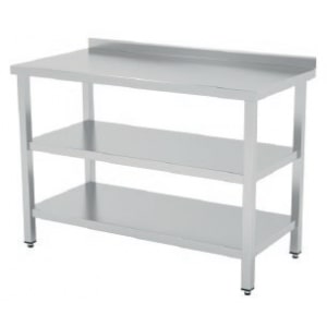 Mesa Mural Desmontada 2 Estantes 1800x600x850 Acabado Satinado - INSEHOST