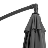 thumbnail of Sombrilla de Jardín Ø300x250 cm Parasol Excéntrico Inclinable con Manivela Base Cruzada y Soporte de Acero Protección Solar para Terraza Exterior