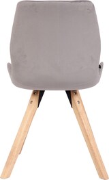 thumbnail of CHEFGASTRO 2er-Set Esszimmerstuhl MALIBU Samt HxBxT 87,5x49x58cm Grau Küchenstuhl