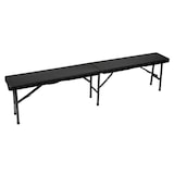 thumbnail of Klappbank, klappbar, wetterfest, Tragegriff, Rattan-Optik, maximal 400 kg, Schwarz