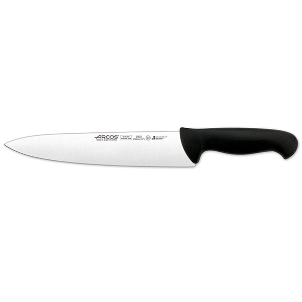 ARCOS 2900 Serie - Professioneel Koksmes 25 cm Staal NITRUM. Zwart