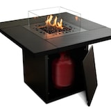 thumbnail of Estufa exterior a gas en mesa cuadrada con funda protectora Square Table Planika