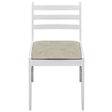 thumbnail of Décoshop26 - Conjunto de 2 sillas de comedor/cocina de diseño clásico en madera maciza de caucho y terciopelo blanco CDS020170