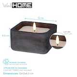 thumbnail of WellHome - Quadratische LED-Kerze, Farbe Schwarz, 12x12x6,5cm