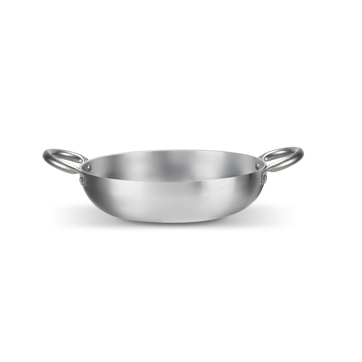 Pensofal tegame jumbo in alluminio 2 maniglie inox 36cm, ristochef, pen6114, argento