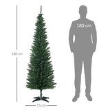 thumbnail of HOMCOM Árbol de Navidad Artificial 180 cm Ignífugo con 390 Puntas de Rama PVC y Soporte de Metal Decoración Navideña para Interiores Fácil de Montar