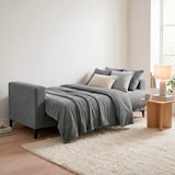 thumbnail of Divano Letto 3 Posti Con Cassettone Contenitore Imbottitura A Molle E Cuscini Inclusi Trasformabile in Letto Per Salotto 212 x 87 x 90 Cm Grigio