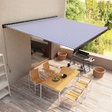 thumbnail of vidaXL Handmatig cassette zonnescherm 400x300 cm blauw en wit
