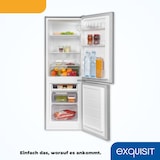 thumbnail of Exquisit Kühl-Gefrierkombination KGC232-60-E-040E silber | 173 l Nutzinhalt | Silber