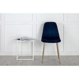 thumbnail of Polar Esszimmerstuhl Velour blau, Messing dekor.