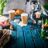 thumbnail of BIOZOYG 50 Stück Kaffee Trinkbecher braun 300ml / 12oz Einwegbecher Pappbecher für Heißgetränke, umweltfreundlich kompostierbare To-Go-Becher