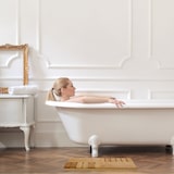 thumbnail of Relaxdays Bambus Badematte, 61 x 40 cm, rutschfeste Duschmatte für Badewanne, Dusche, Sauna, indoor & outdoor, schwarz